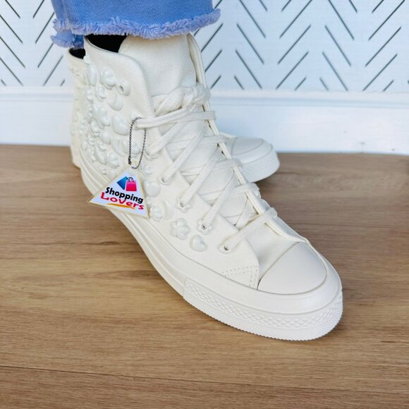 Converse Chuck 70 3D Charms Hi Women Shoes 7 Flower Stars Heart  Sneaker A06434C - Picture 4 of 13